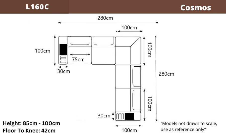 Cosmos Leather LED Corner Lounge